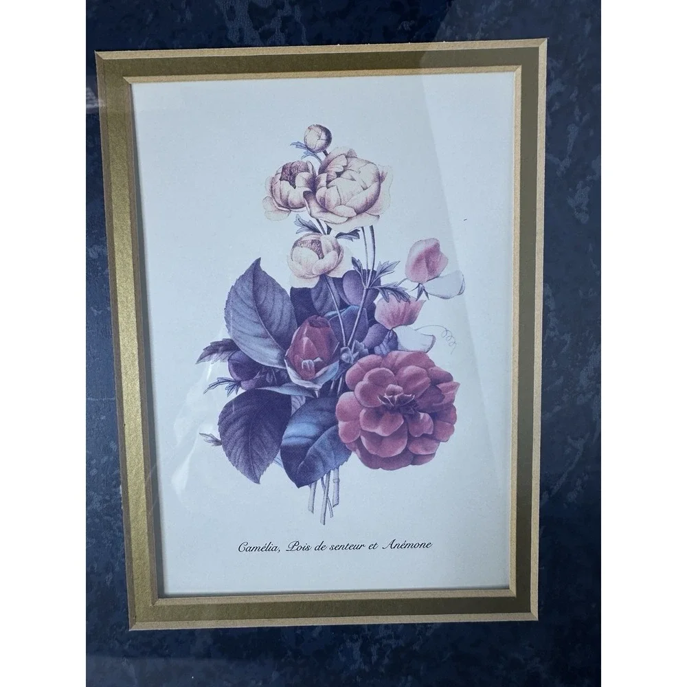Vintage botanical Art French Gold Frames‎